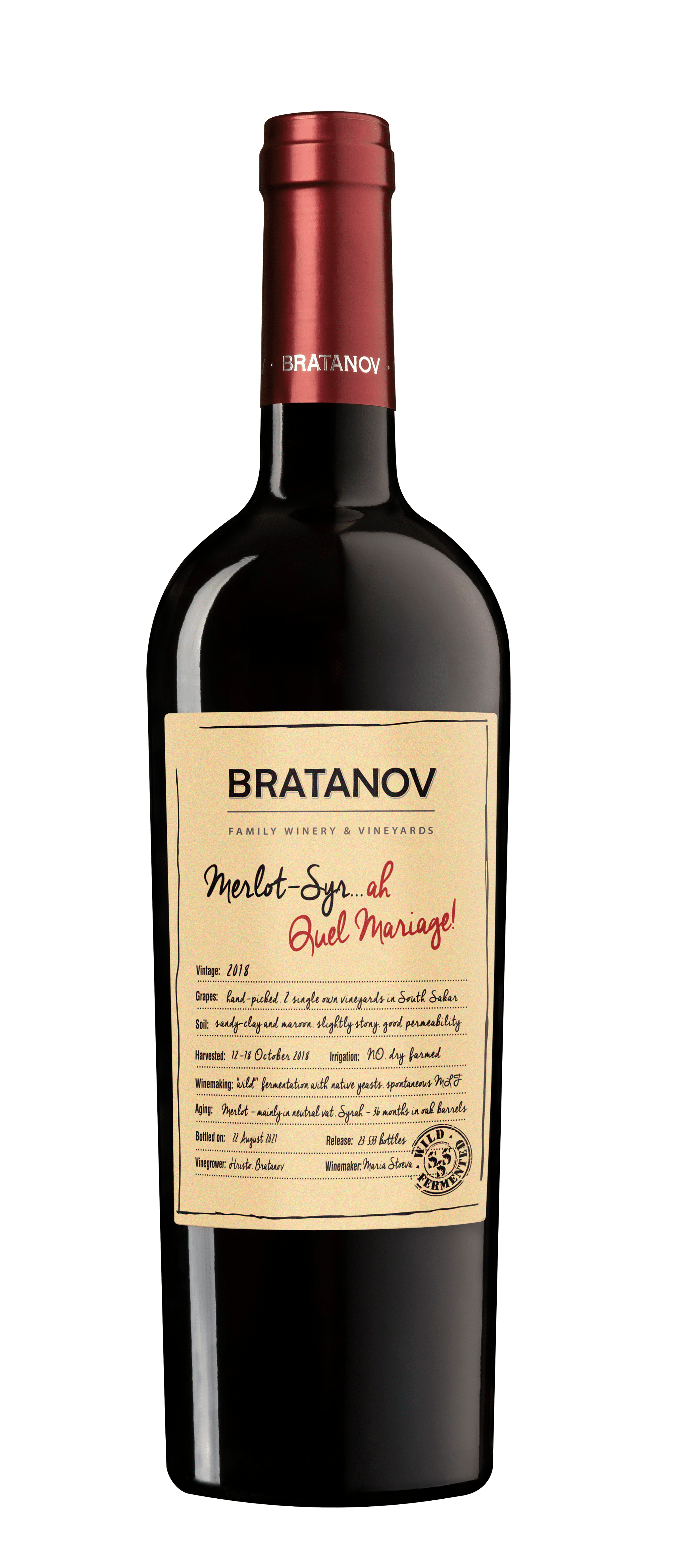 Bratanov Merlot  Syrah Quel Mariage!