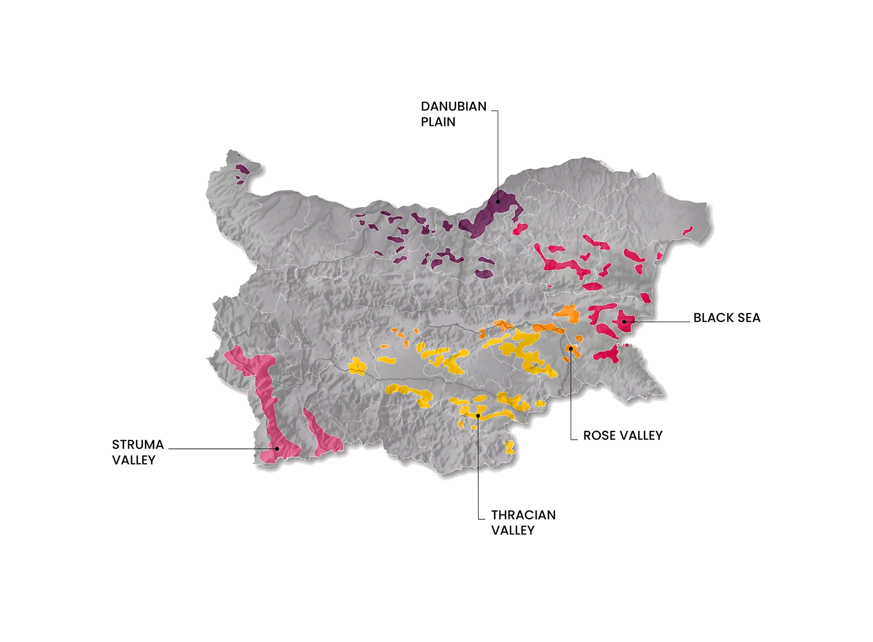 Bulgaria 5 wine regions